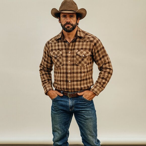 Pendleton Other - Pendleton VTG High Grade Western Wear 100% Wool Snap Front Plaid Shirt Men's M